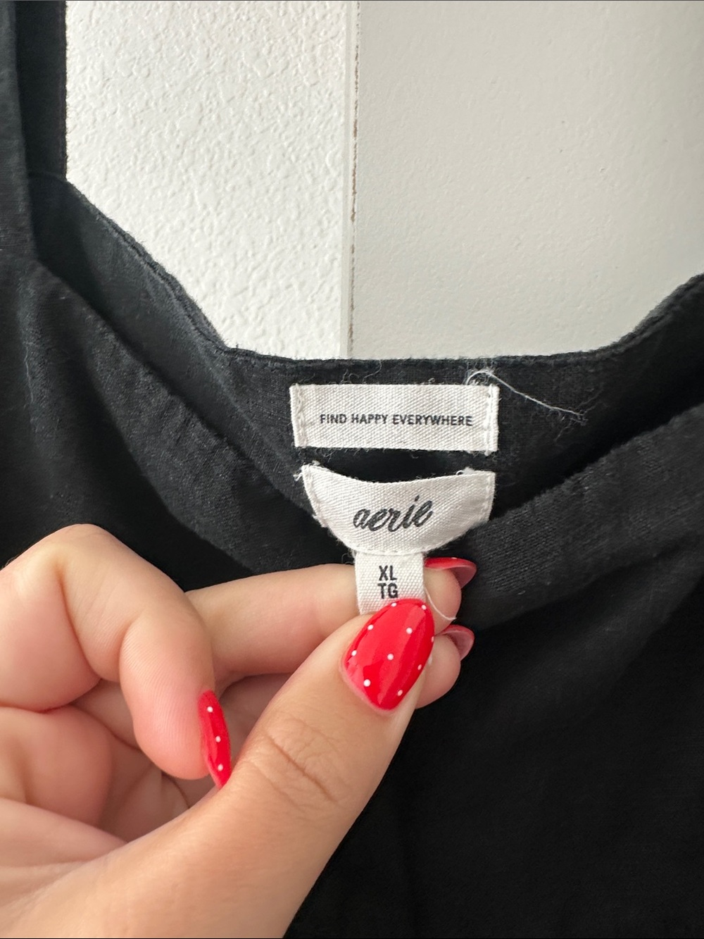 aerie Black Ruffle-Trim Mini Dress - Picture 2 of 3